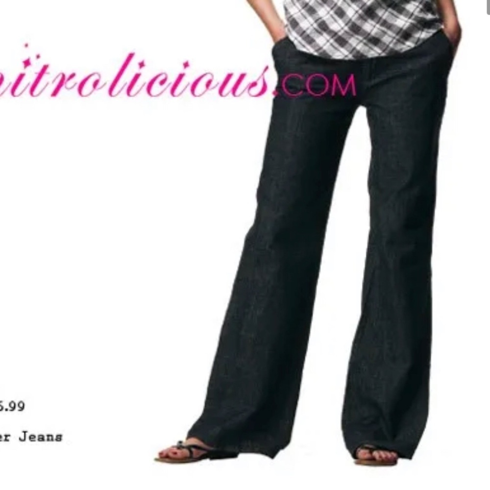 NWT Vintage Rogan x Target Collab Wide Leg Sailor Jeans Dark Wash Black Sz 1 XS